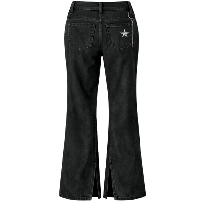 women black denim jeans