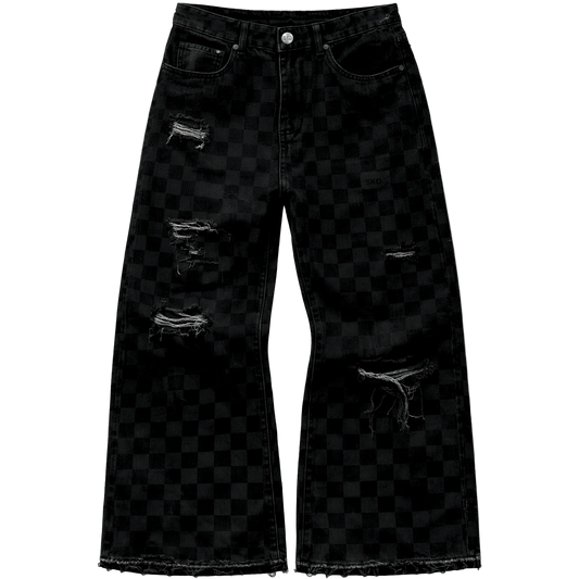 Black Checker Denim